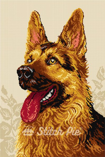 German Shepherd Dog (digital pattern)