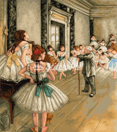 The Dance Class (Degas) (digital pattern)