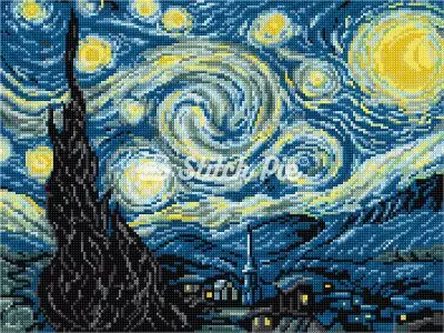 The Starry Night (Van Gogh) (digital pattern)