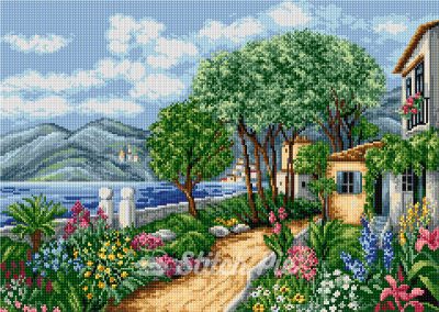 Flowery beach (digital pattern)