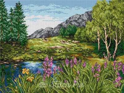 Summer in the mountains (digital pattern)