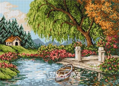 Fairytale lake (digital pattern)