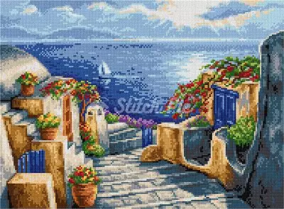 Morning in Greece (digital pattern)