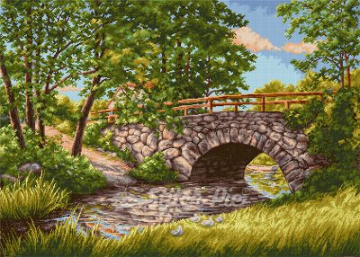 The old bridge (digital pattern)