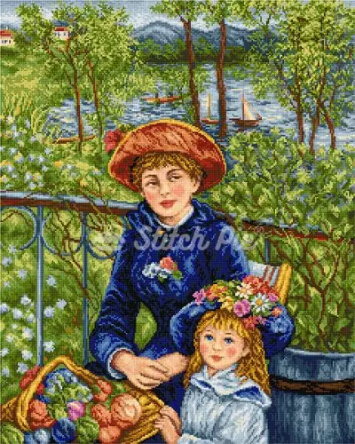 On the terrace (digital pattern)