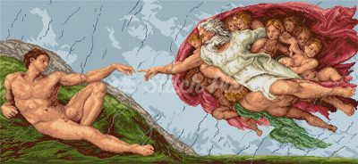 The Creation of Adam (Michelangelo) (digital pattern)