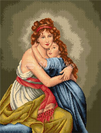 Mother and daughter (digital pattern)
