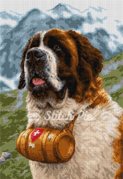 St Bernard Dog (digital pattern)